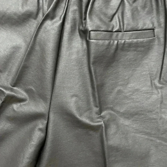 Zara Black High Waisted Waxed Effect Wide Leg Pants XS - Picture 7 of 7